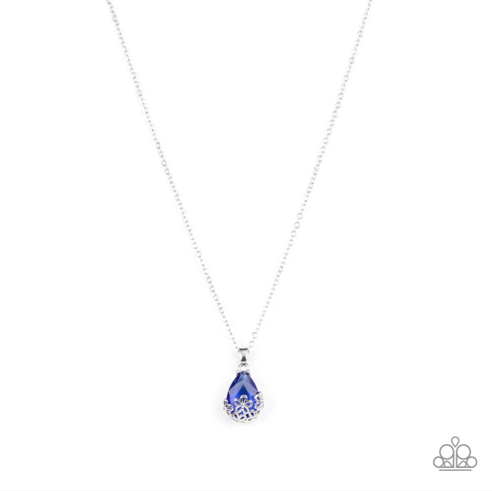 Paparazzi Aquamarine necklace and hair clip
